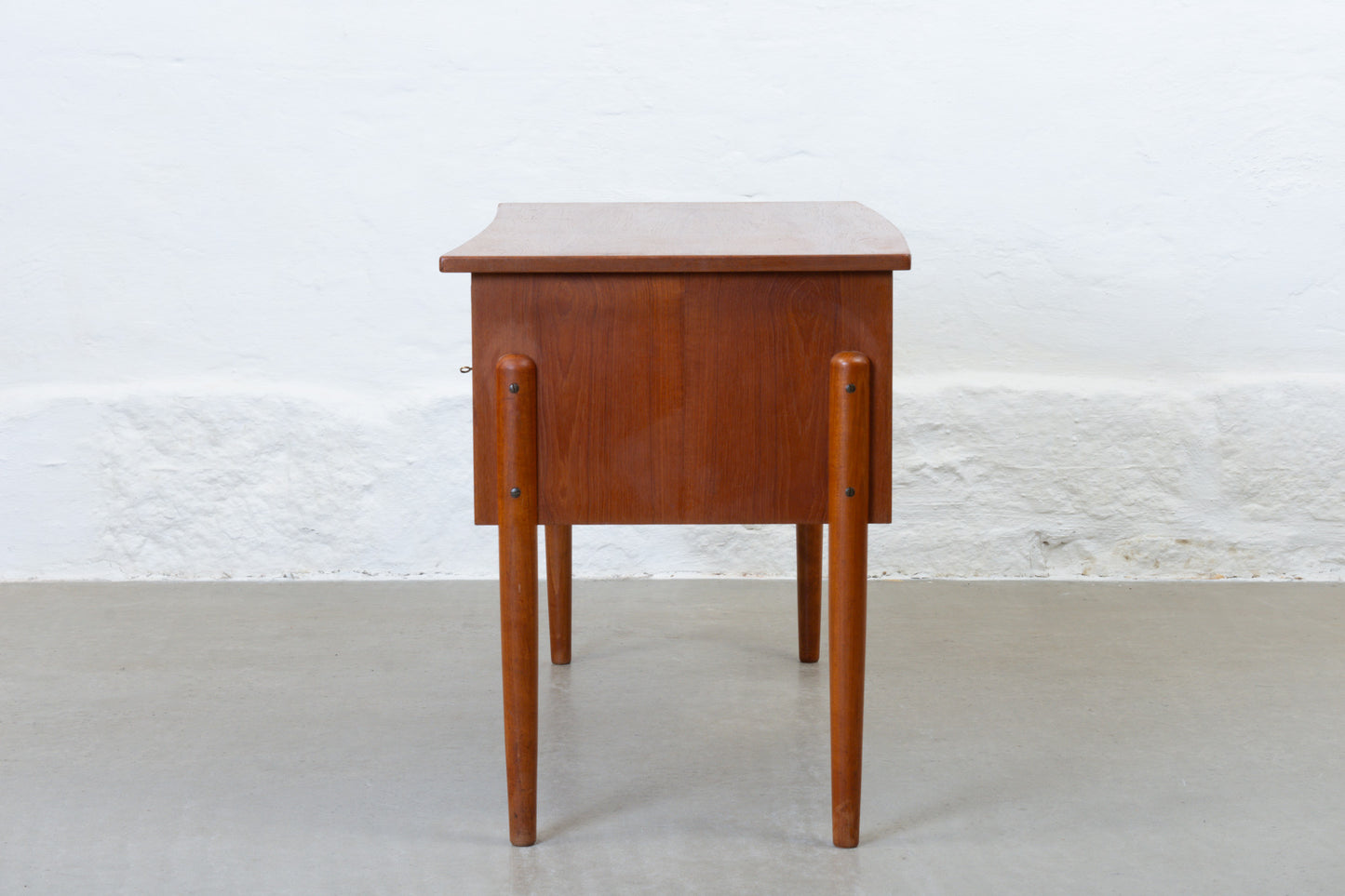 1960s twin pedestal desk in teak