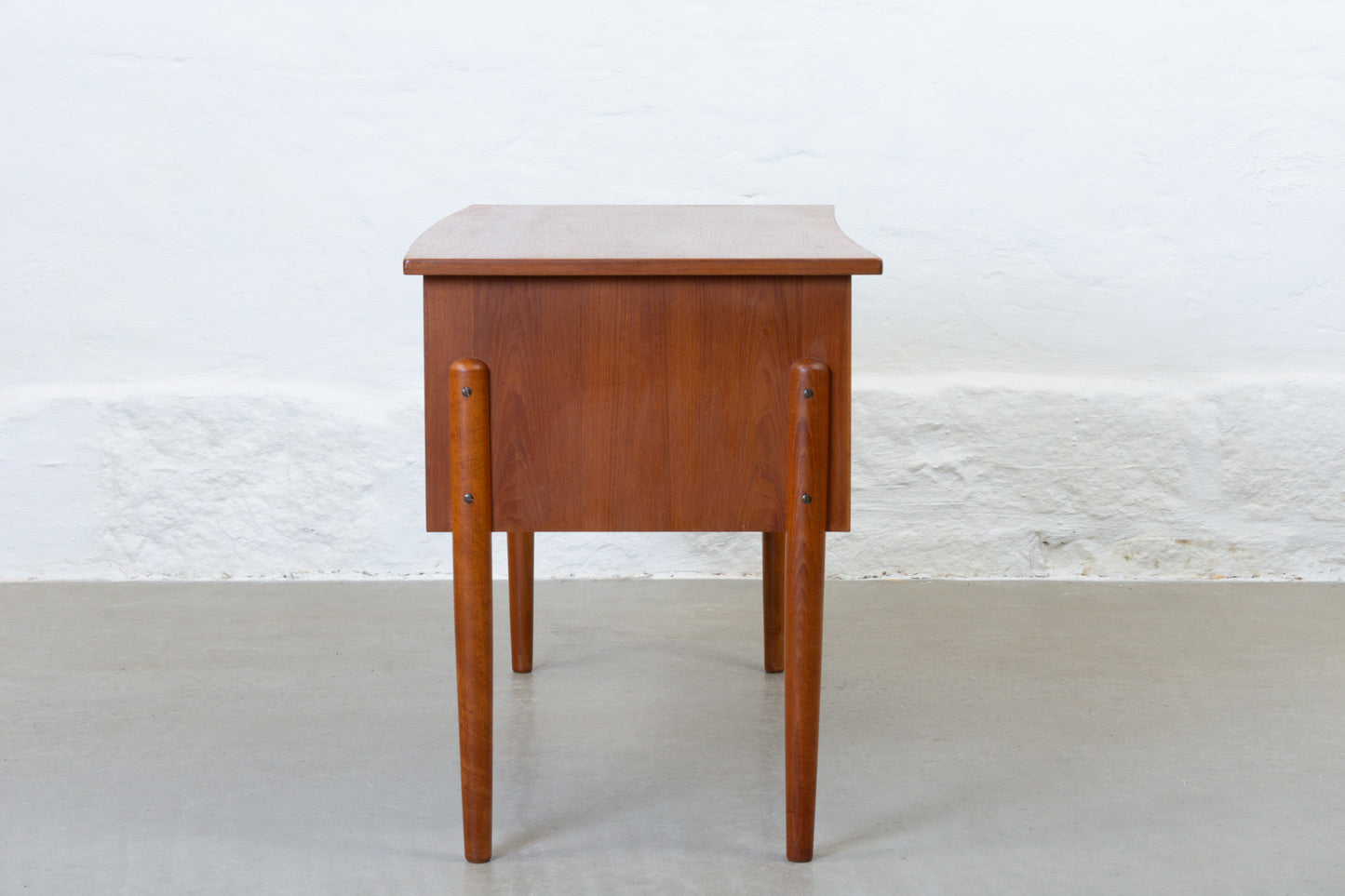 1960s twin pedestal desk in teak