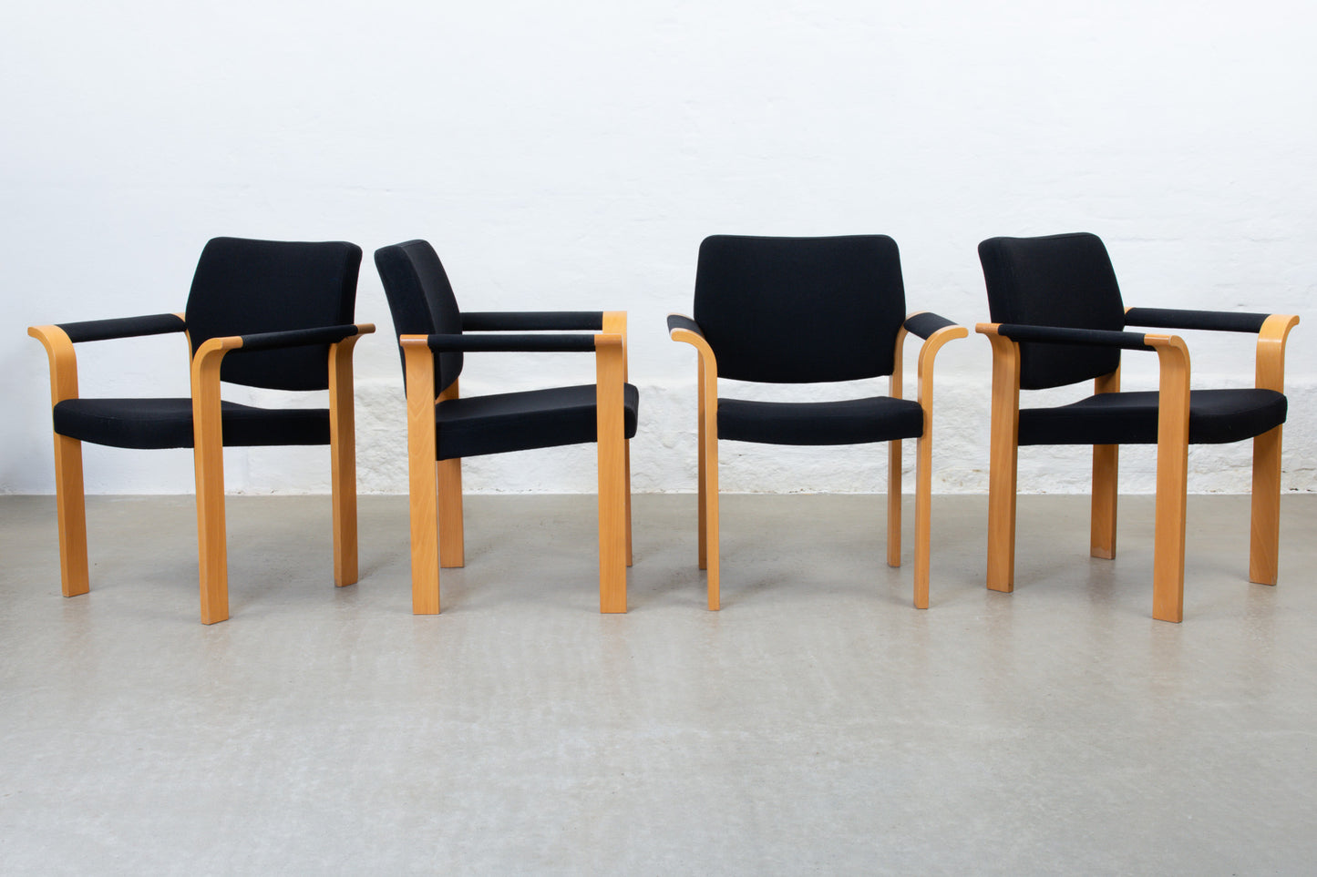 Set of four 1970s armchairs by Rud Thygesen & Johnny Sørensen