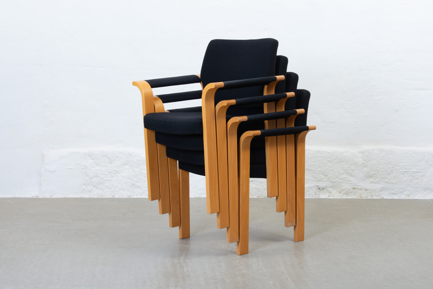 Set of four 1970s armchairs by Rud Thygesen & Johnny Sørensen