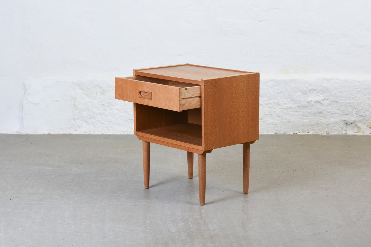 1960s oak bedside table