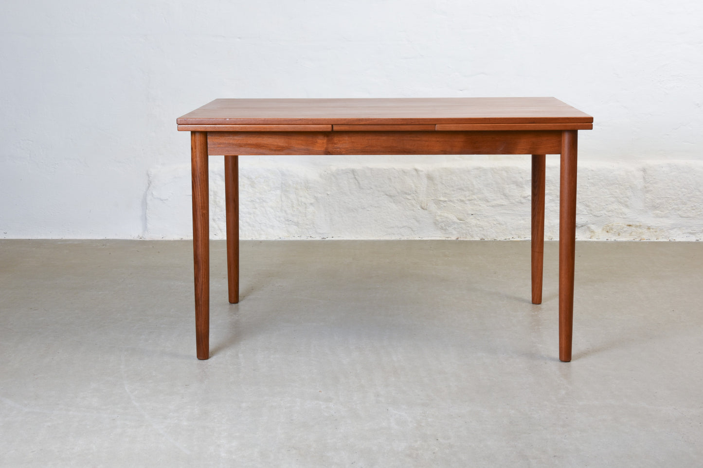 1960s extending dining table in teak - 120L cm