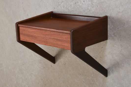 1960s floating shelf in teak by Sigfrid Omann