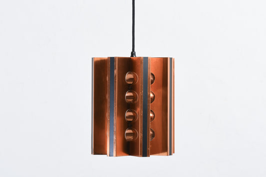 1970s copper ceiling lamp by Werner Schou