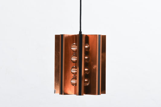 1970s copper ceiling lamp by Werner Schou