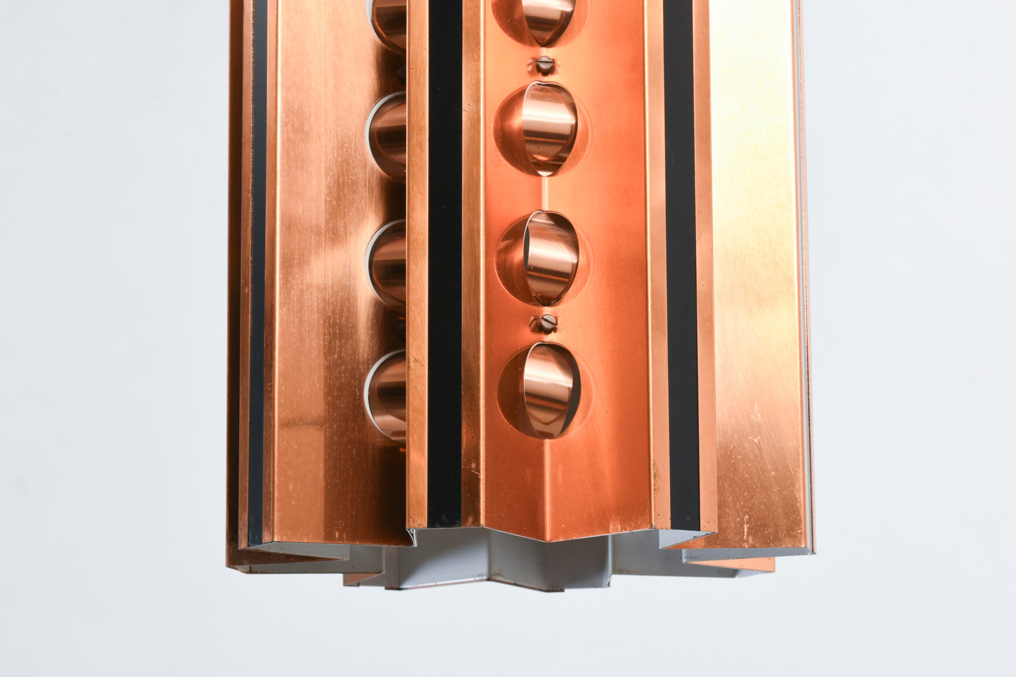1970s copper ceiling lamp by Werner Schou