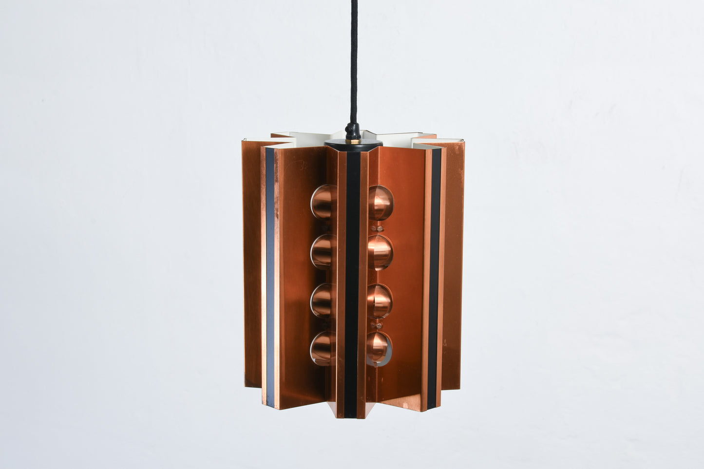 1970s copper ceiling lamp by Werner Schou