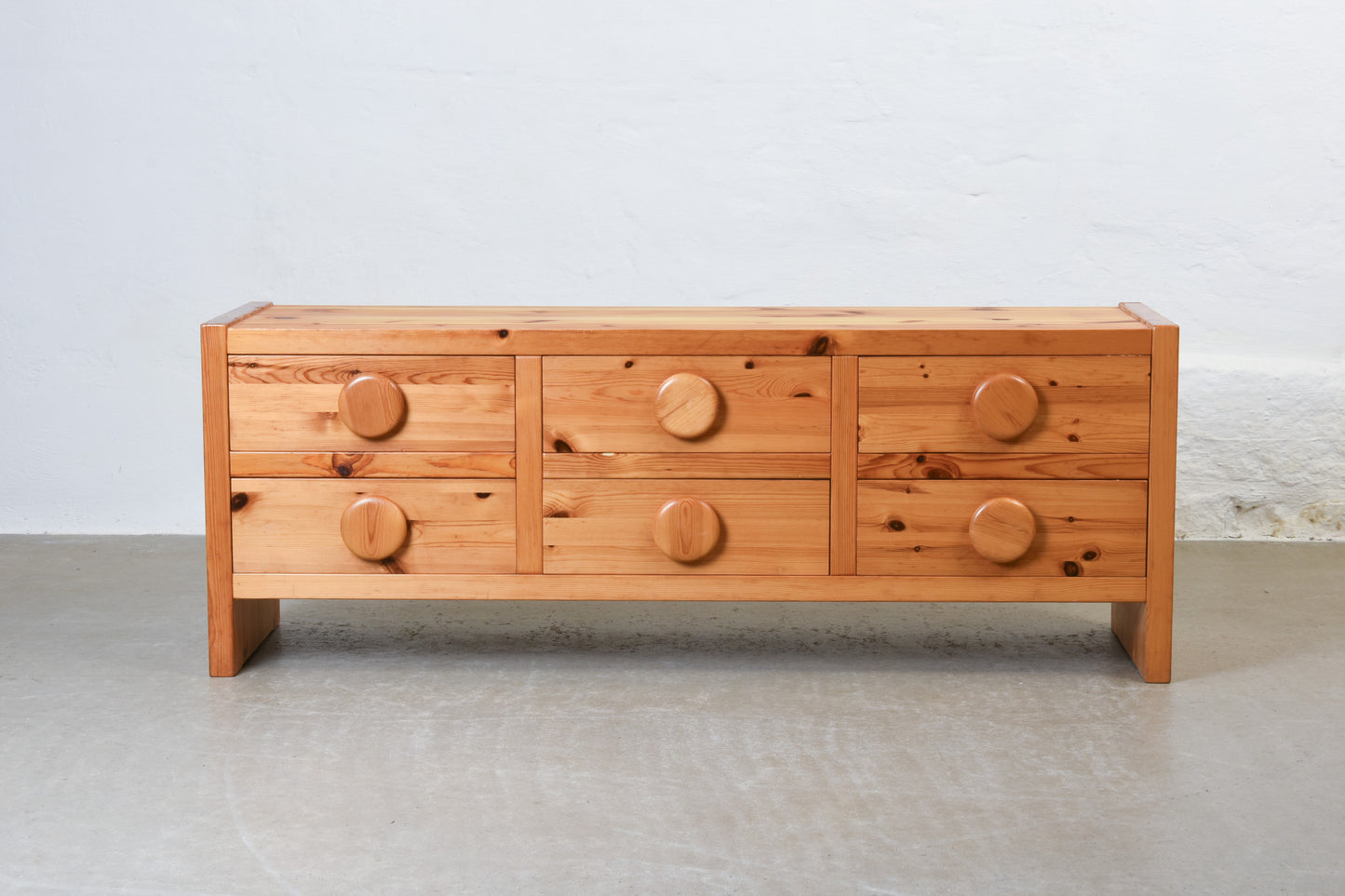 1970s low chest in Swedish pine