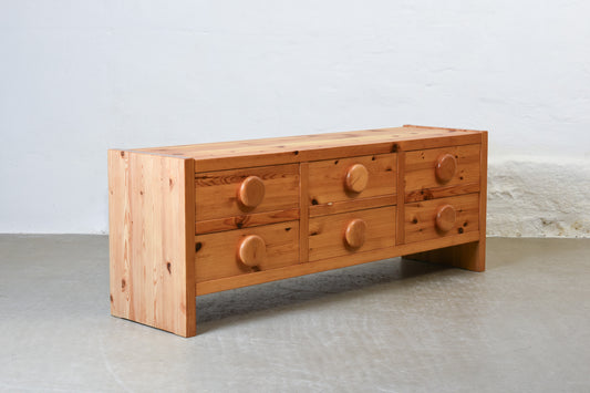 1970s low chest in Swedish pine