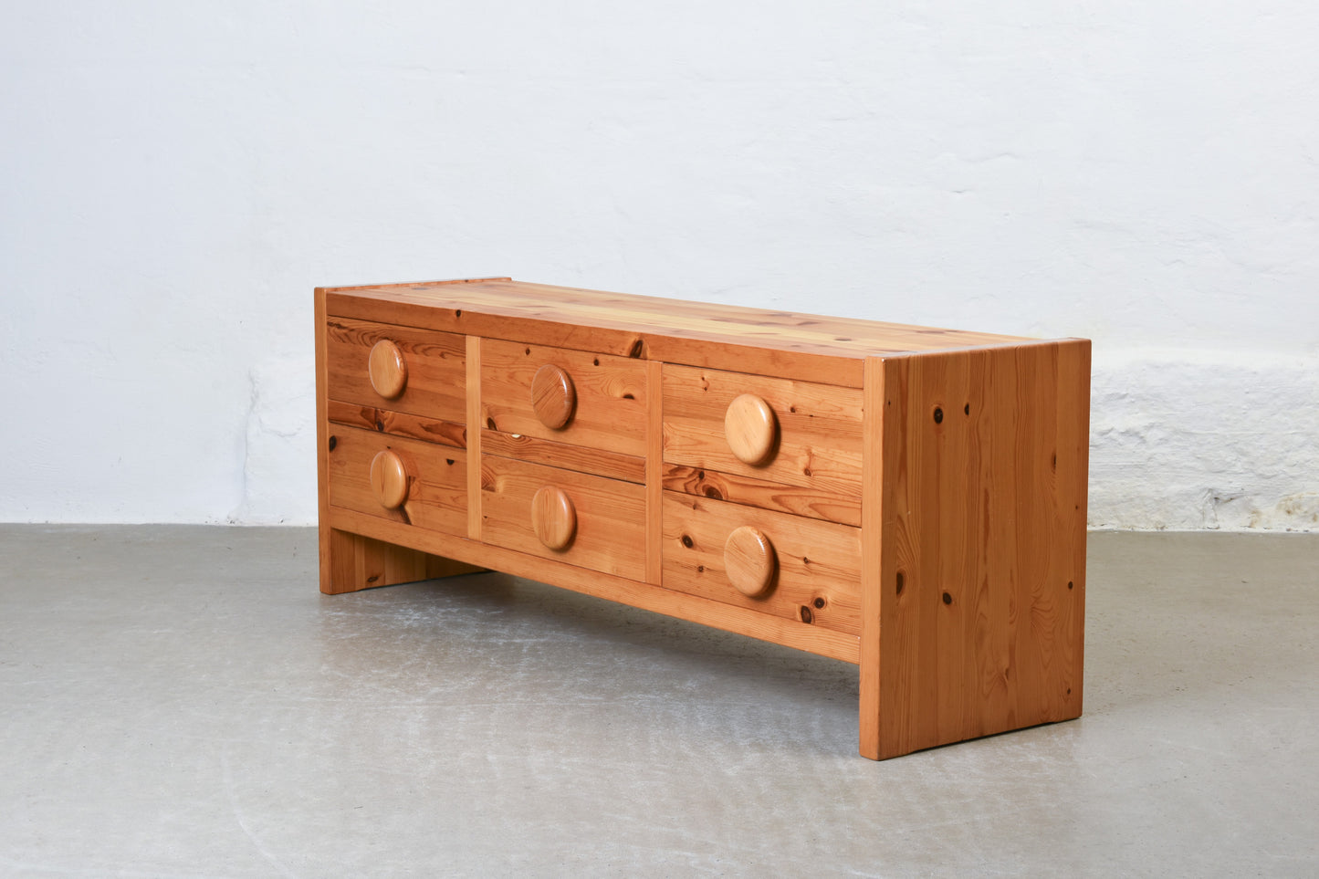 1970s low chest in Swedish pine