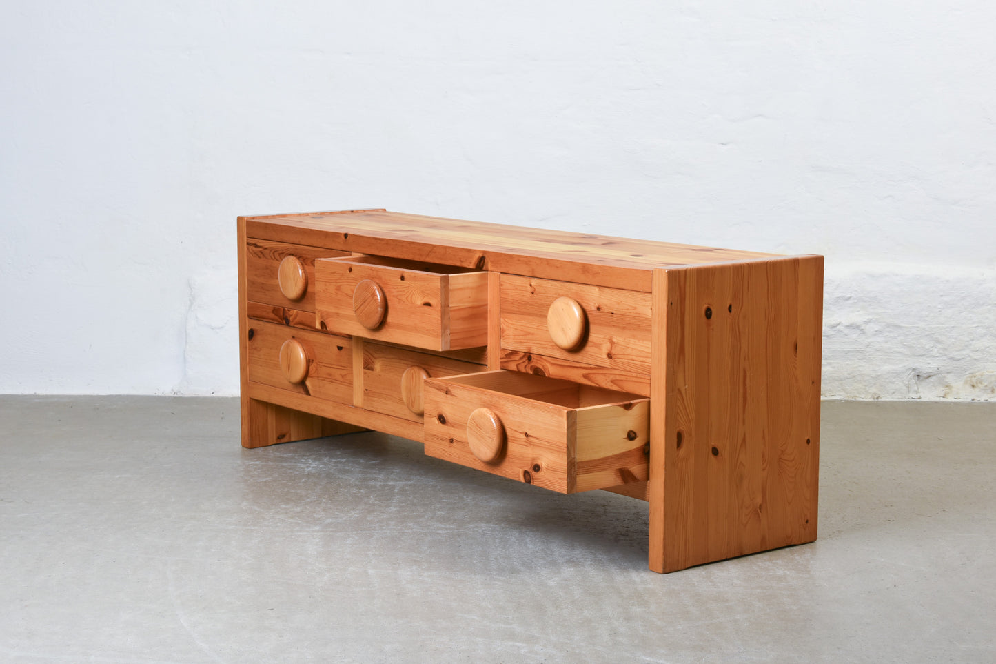 1970s low chest in Swedish pine