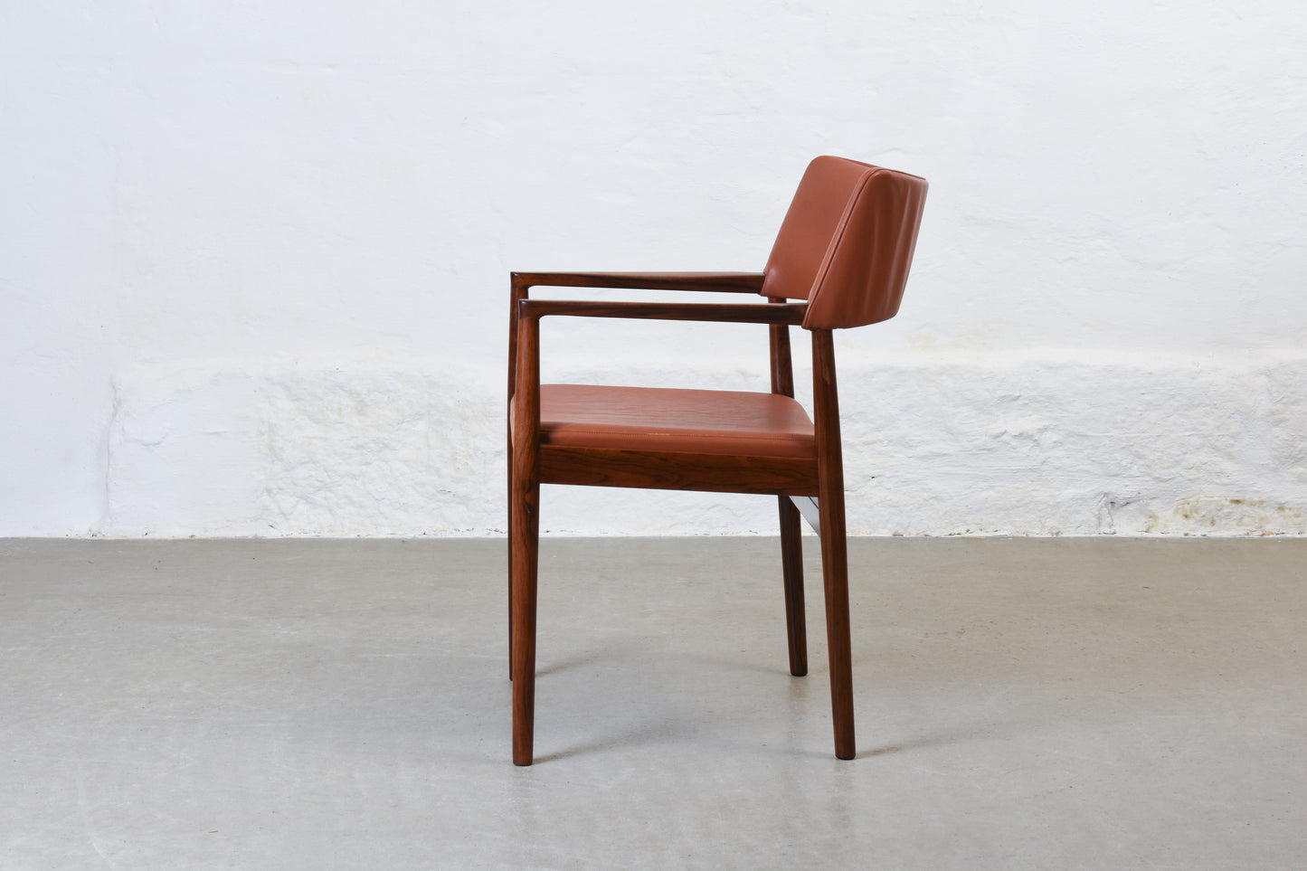 1960s rosewood + leather armchair by Erik Wørtz