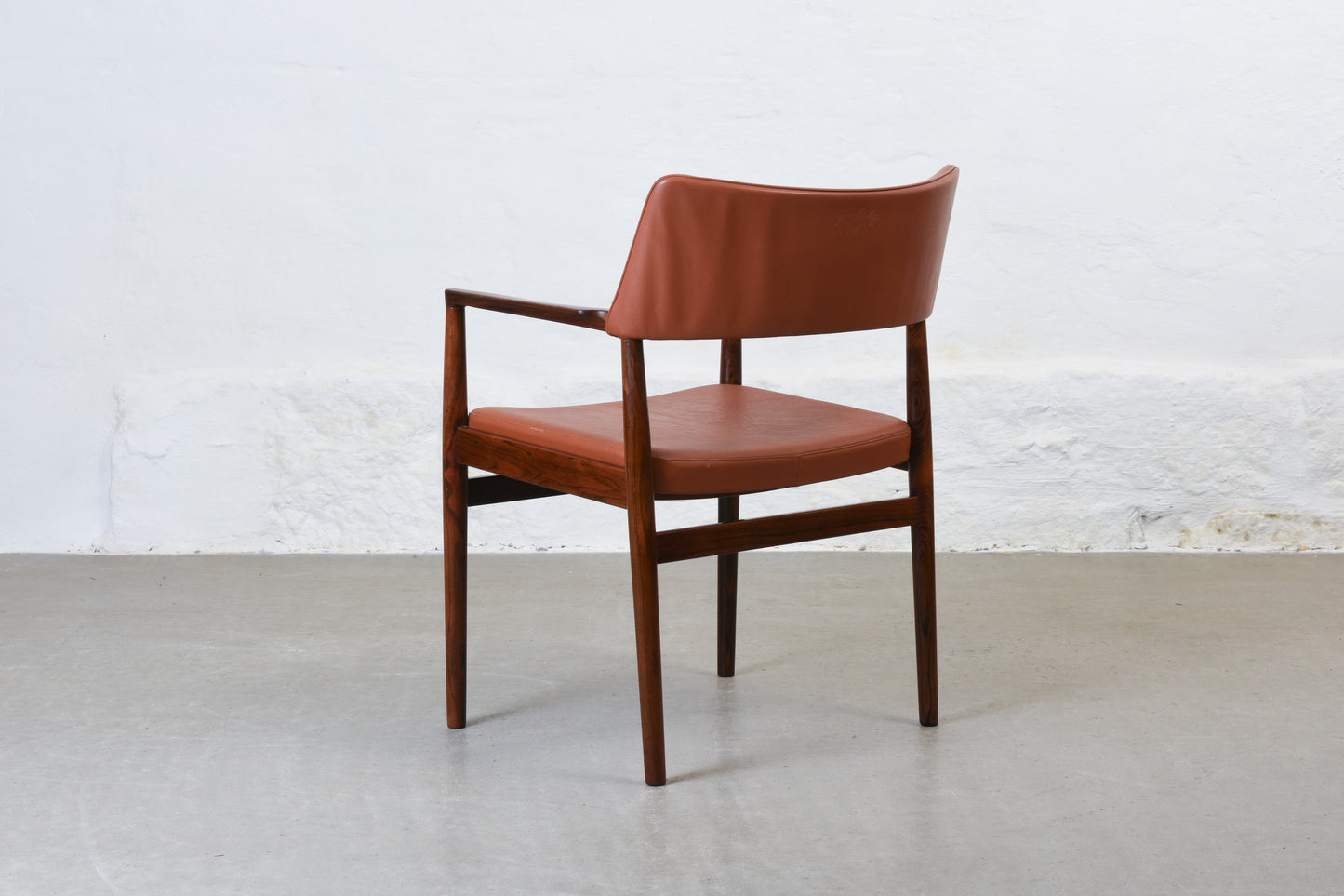 1960s rosewood + leather armchair by Erik Wørtz
