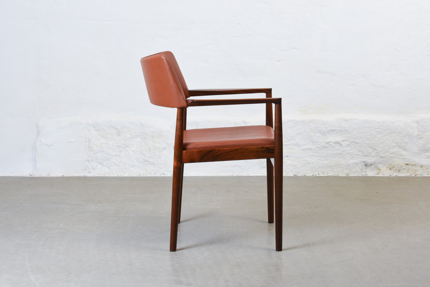 1960s rosewood + leather armchair by Erik Wørtz