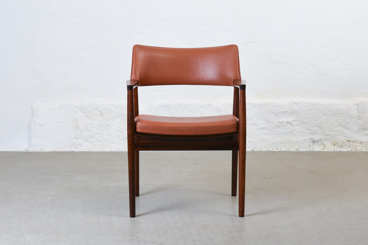 1960s rosewood + leather armchair by Erik Wørtz