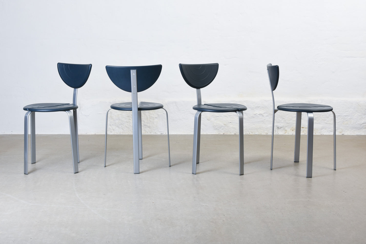 Set of four 1980s 'Luna' stacking chairs by Gammelgaard + Mathiesen