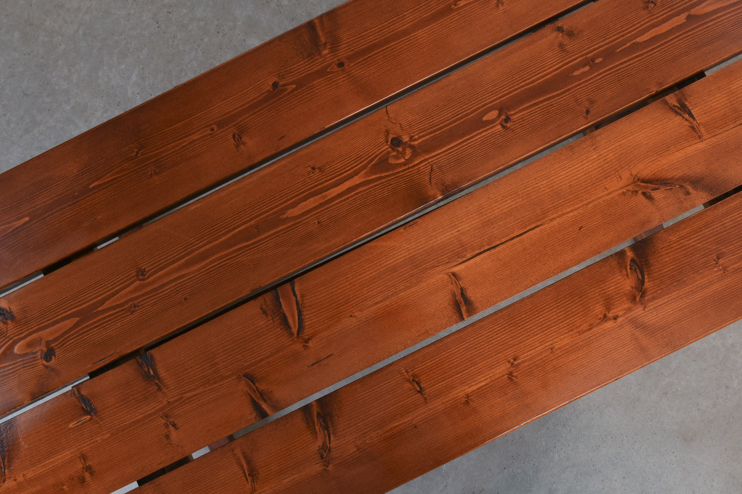 1970s plank dining table in pine