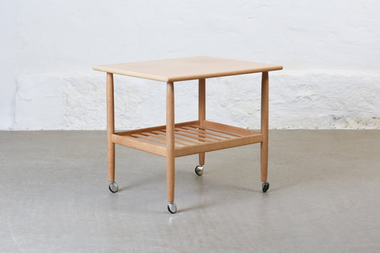 1960s oak trolley table by Vitzé