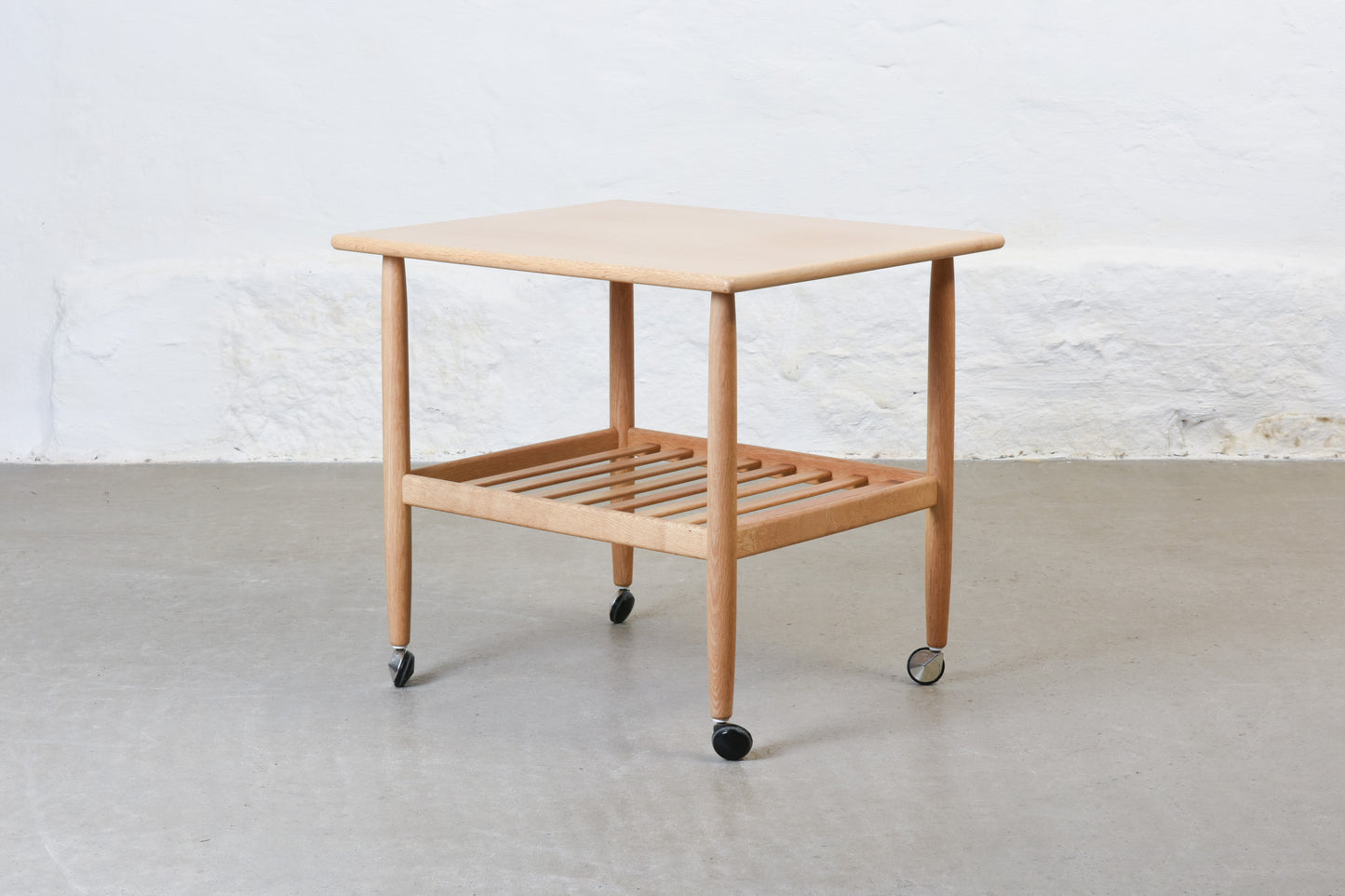1960s oak trolley table by Vitzé
