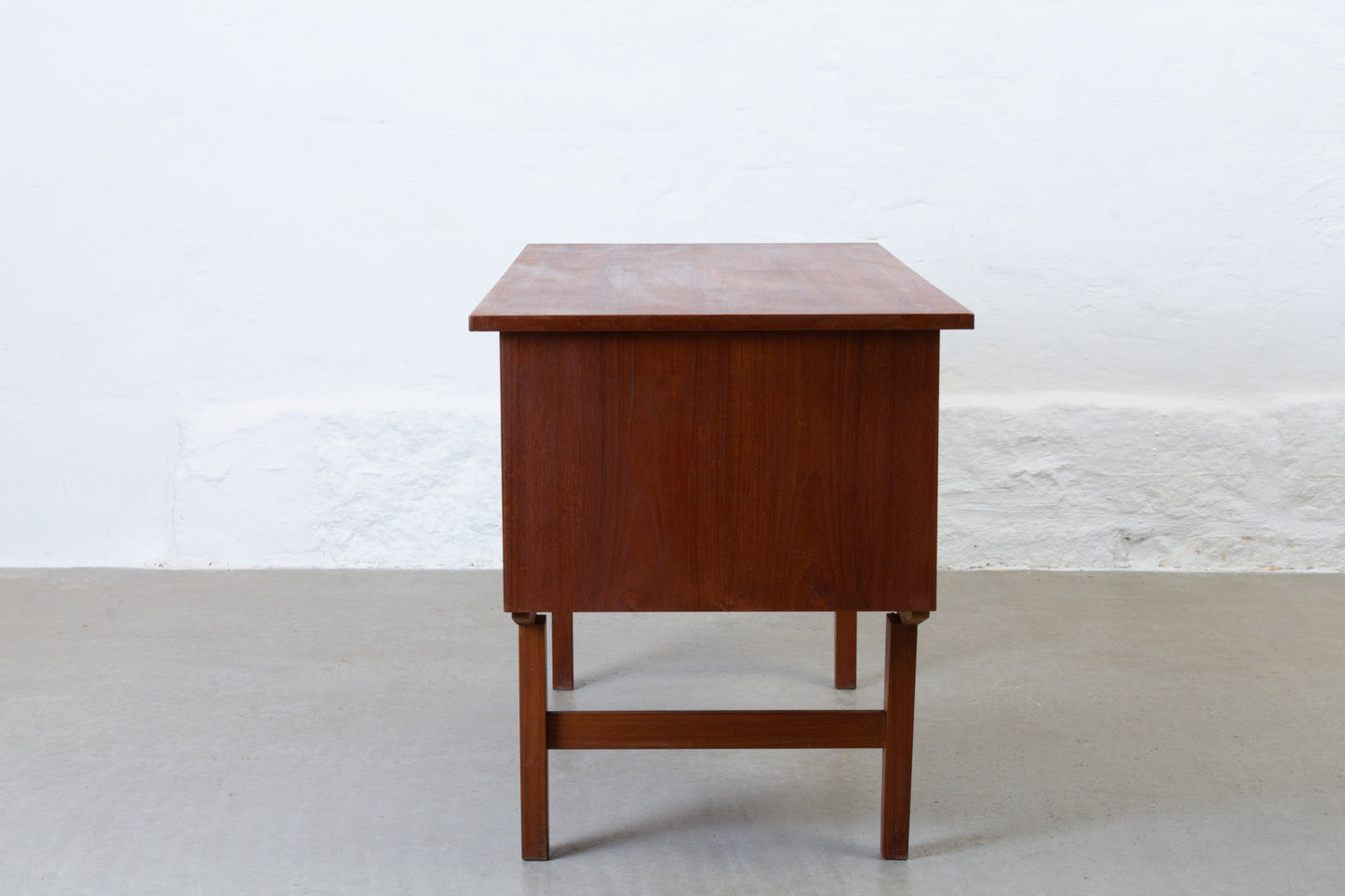 1960s twin pedestal desk in teak