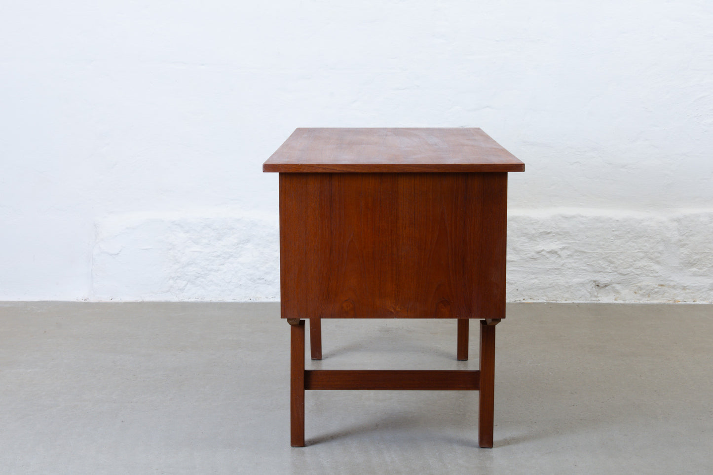 1960s twin pedestal desk in teak