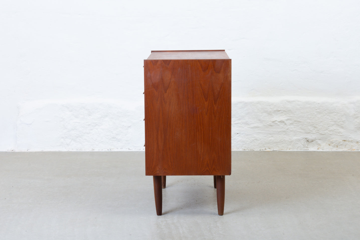 1960s low teak chest of drawers