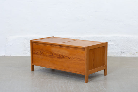 1970s storage trunk in pine