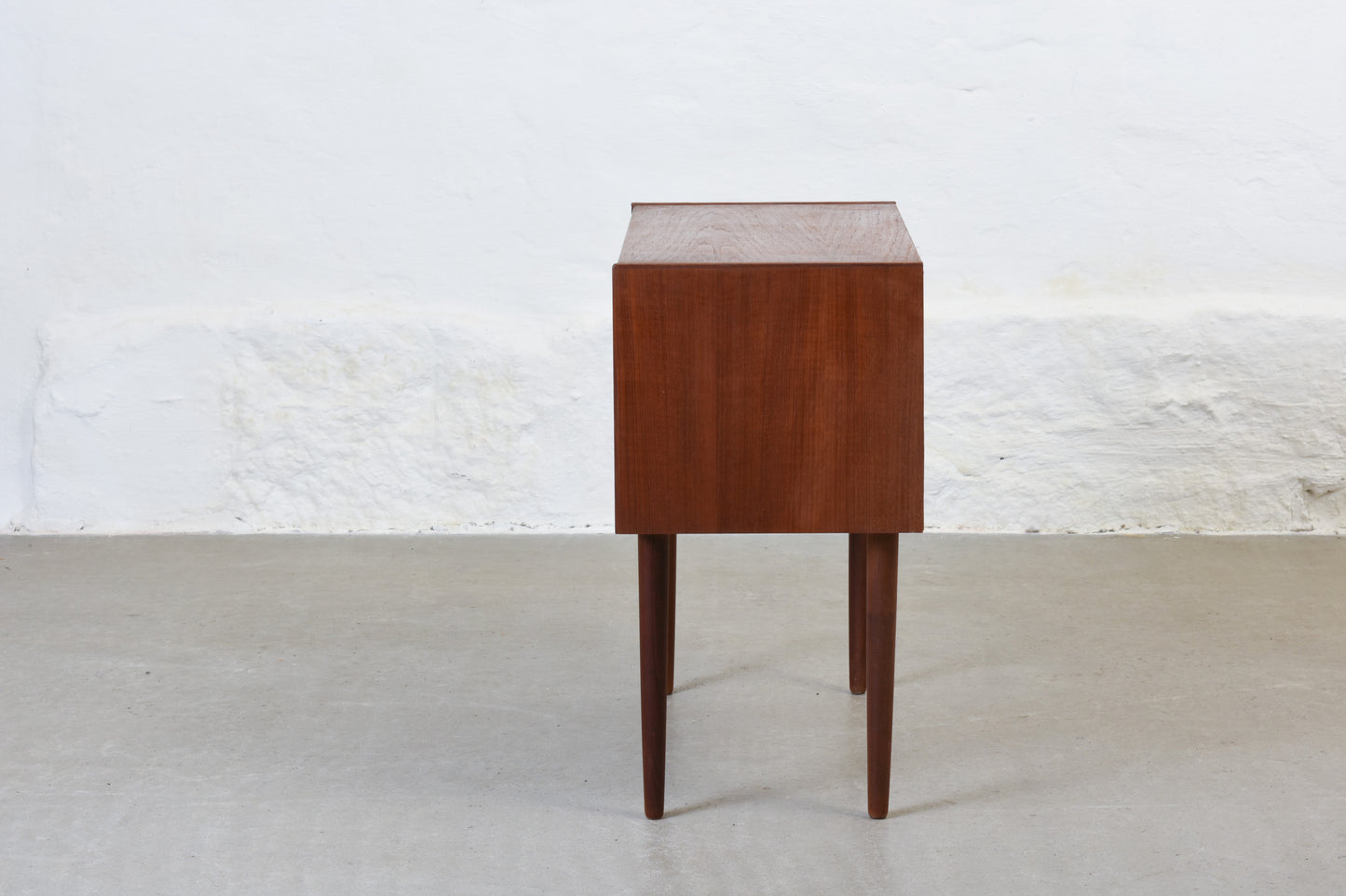 1960s low teak chest with inset handles no. 1