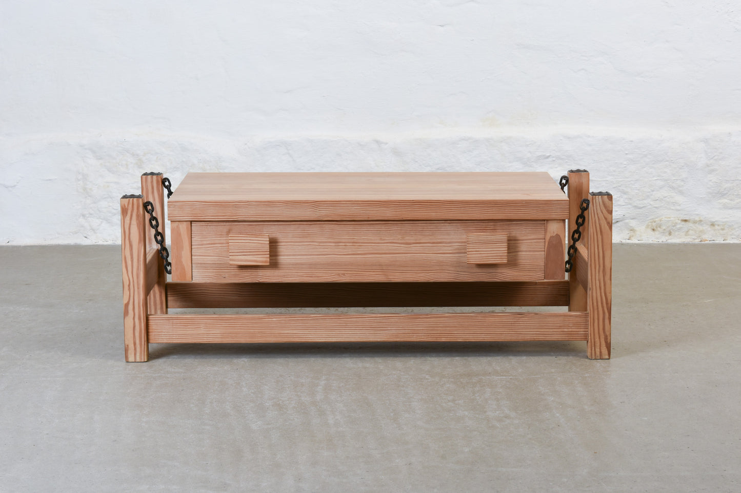1970s low pine chest