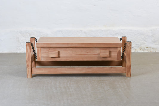 1970s low pine chest