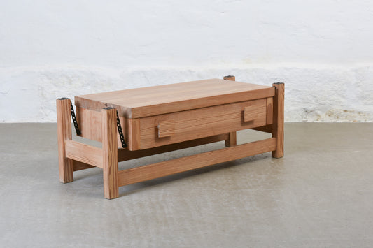 1970s low pine chest