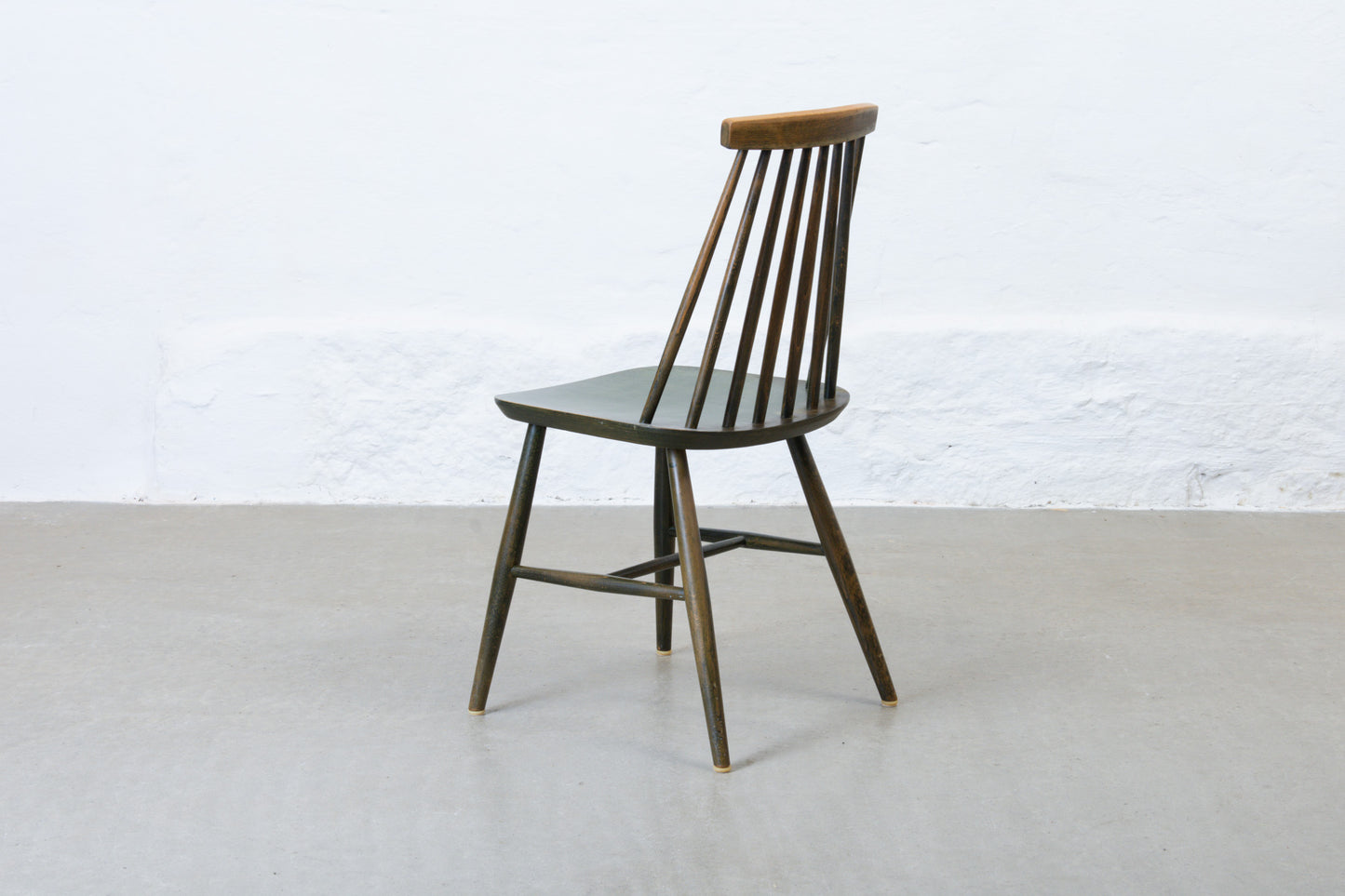 1960s set of six spindle back chairs