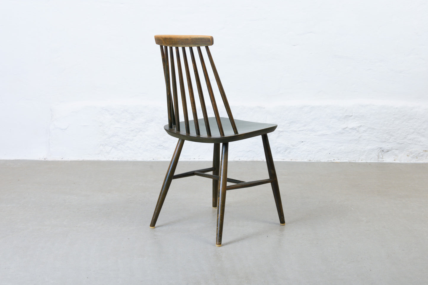 1960s set of six spindle back chairs