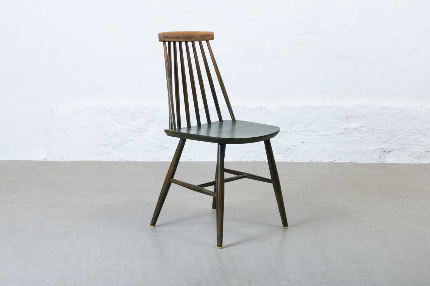 1960s set of six spindle back chairs