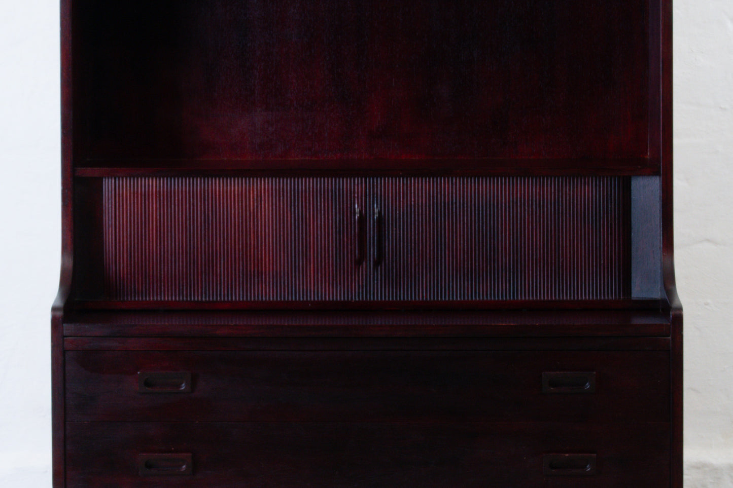 1960s stained oak secretary/bookshelf by Johannes Sorth