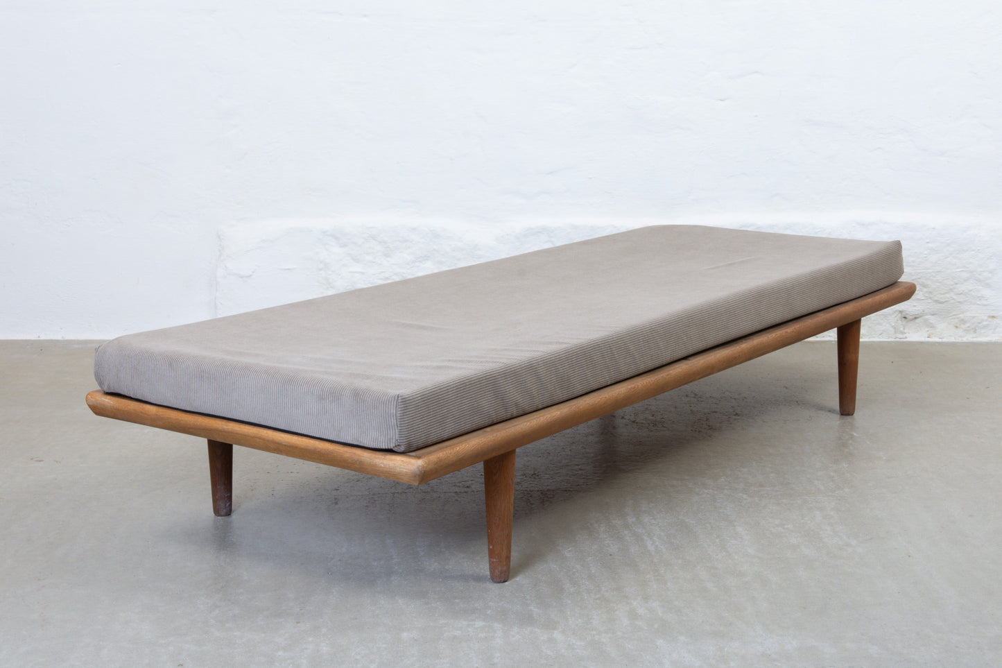 Newly reupholstered: 1950s day bed in corduroy