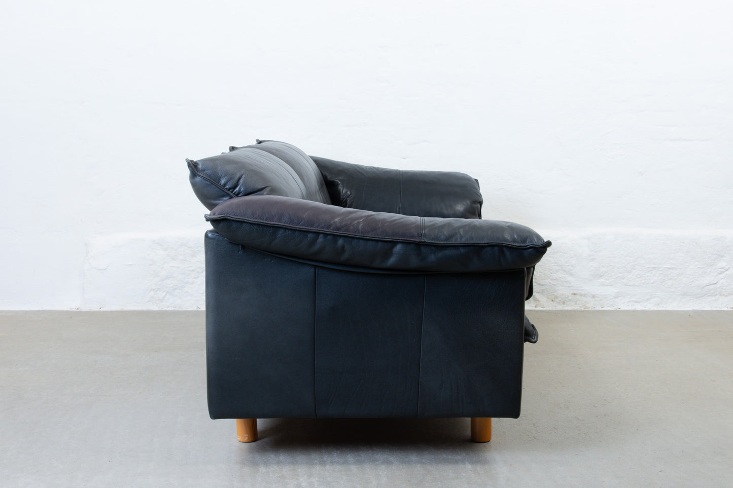 1990s two seat leather sofa by Skalma