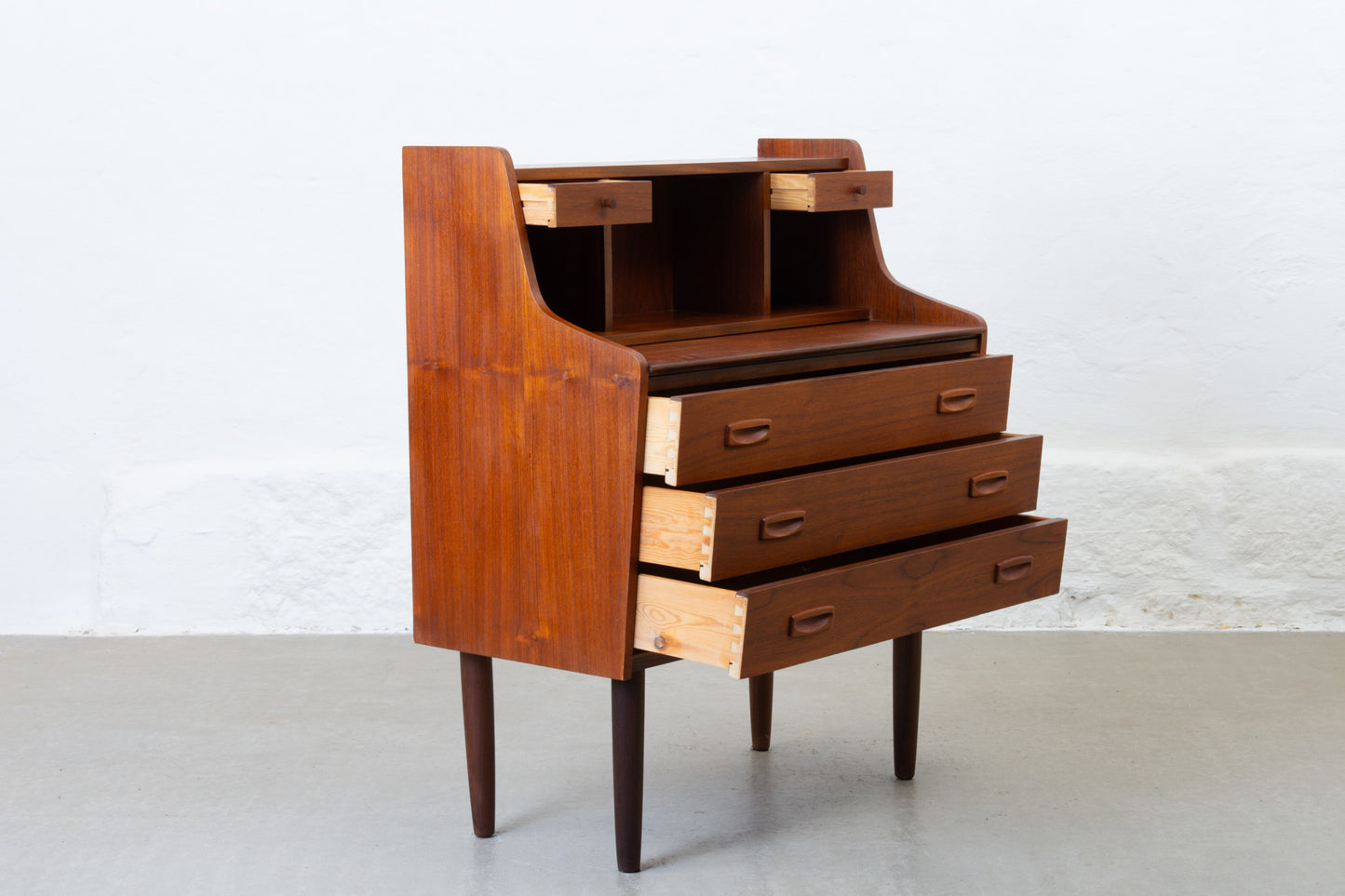 1960s secretary in teak - 102H cm
