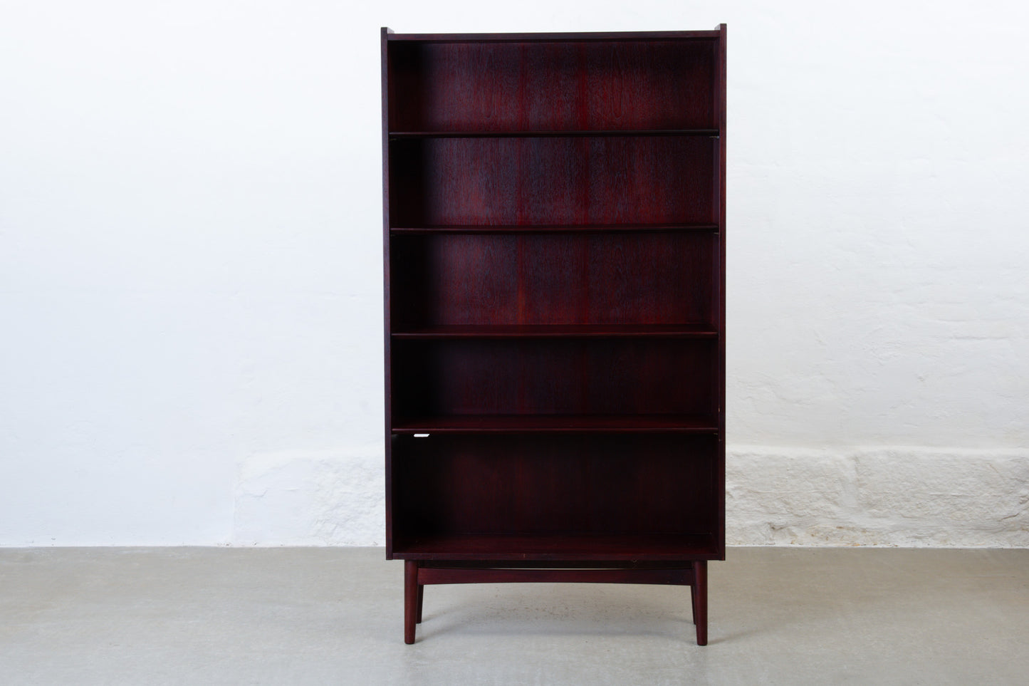 1960s stained oak bookshelf by Johannes Sorth