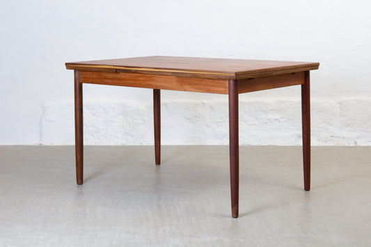 1960s extending dining table in teak - 123L cm