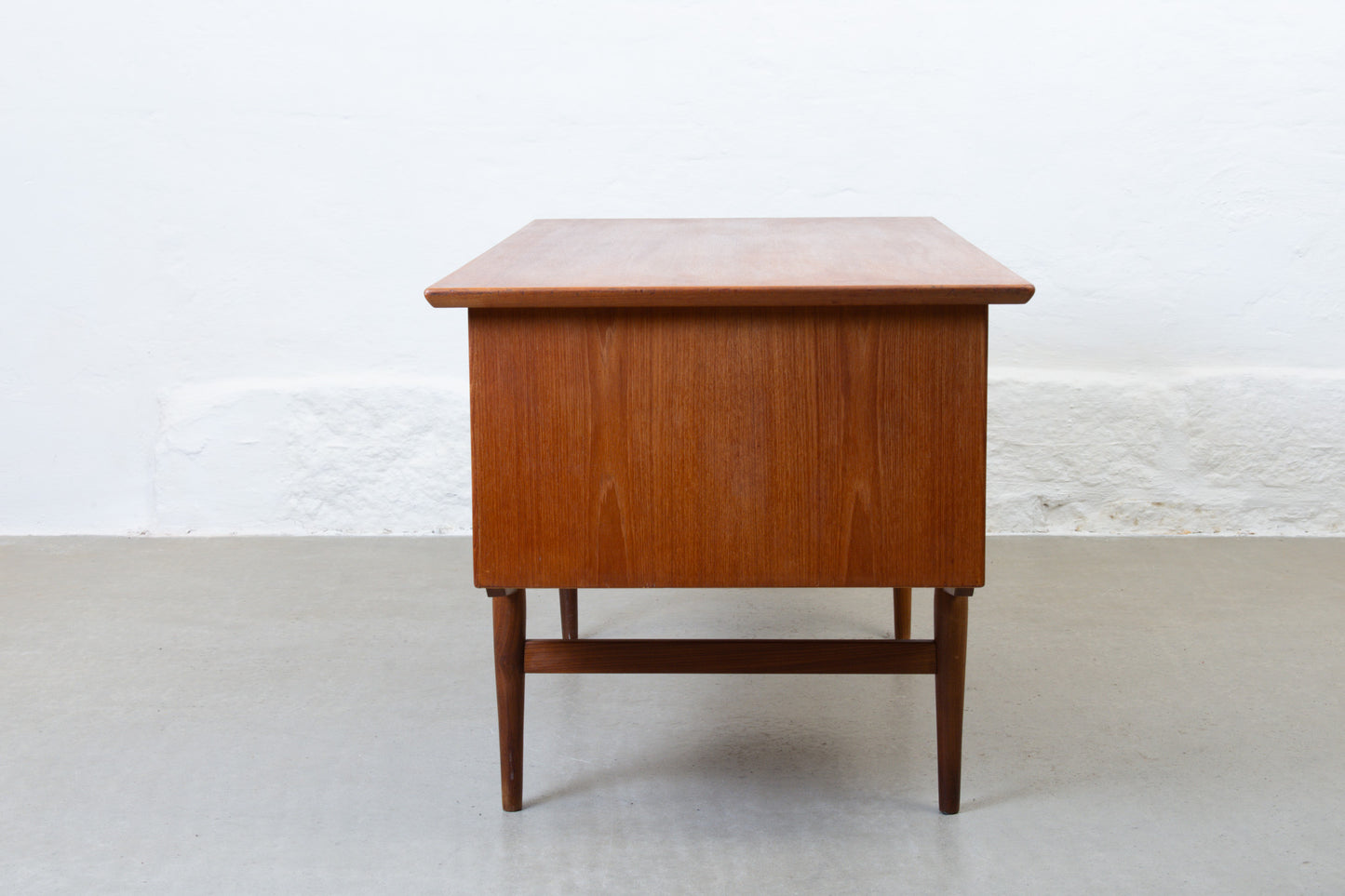 1960s twin pedestal desk in teak