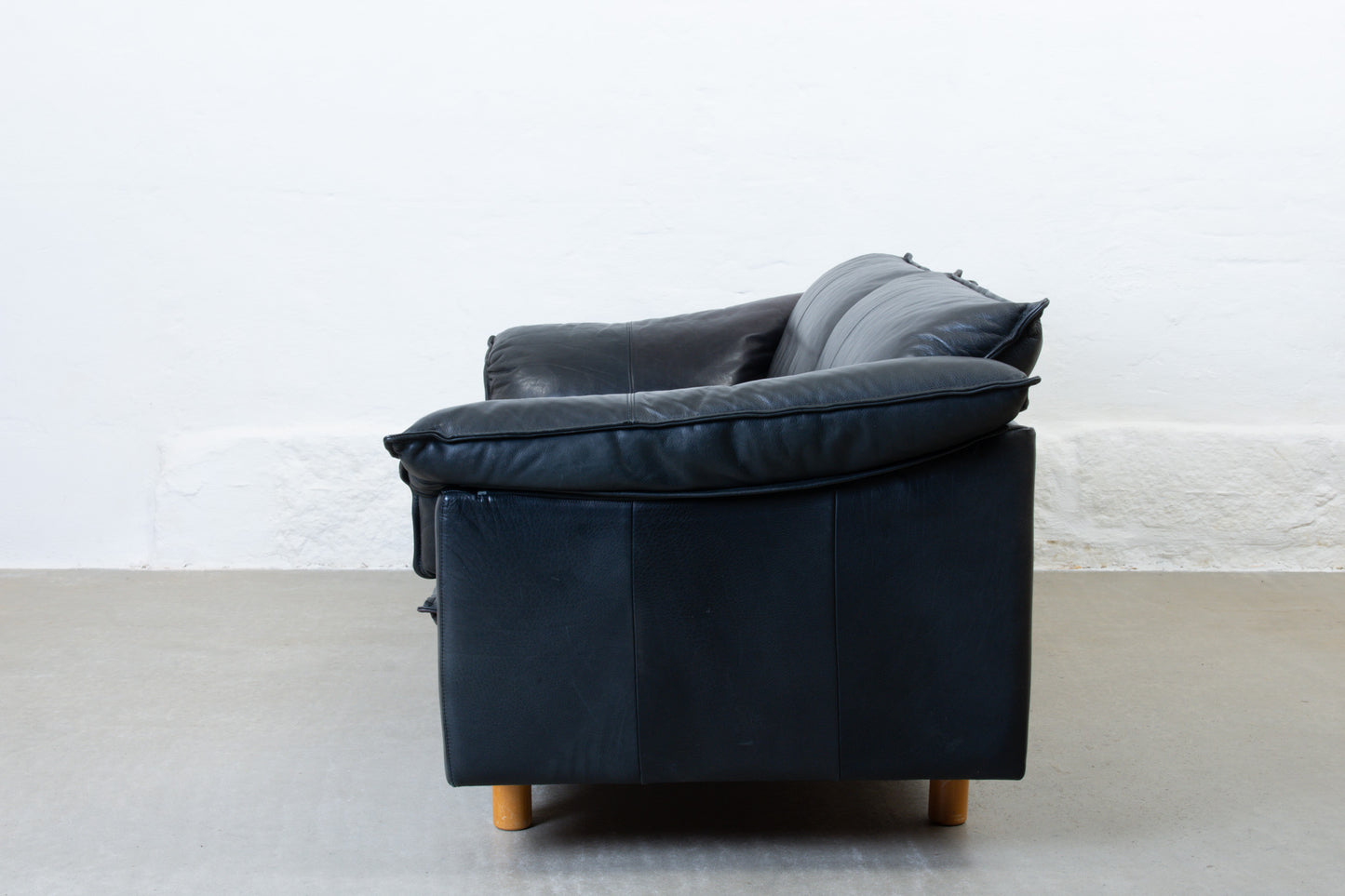 1990s two seat leather sofa by Skalma