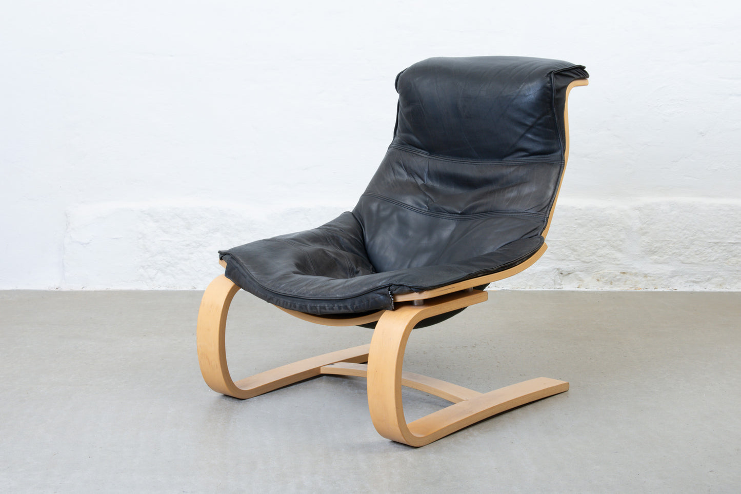 1970s 'Kroken' lounger with ottoman by Åke Fribyter