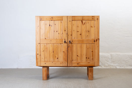 1970s pine storage cabinet