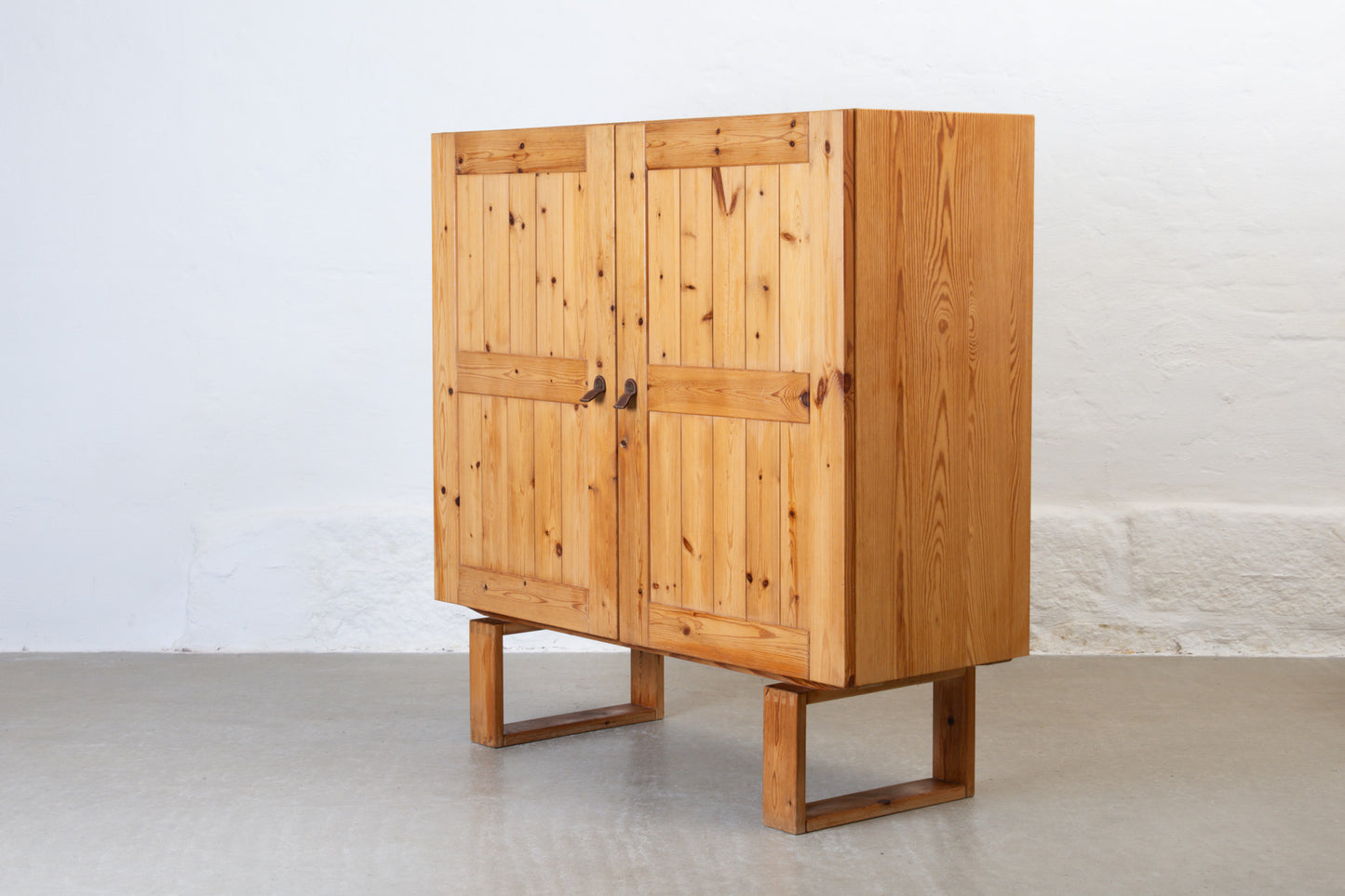 1970s pine storage cabinet