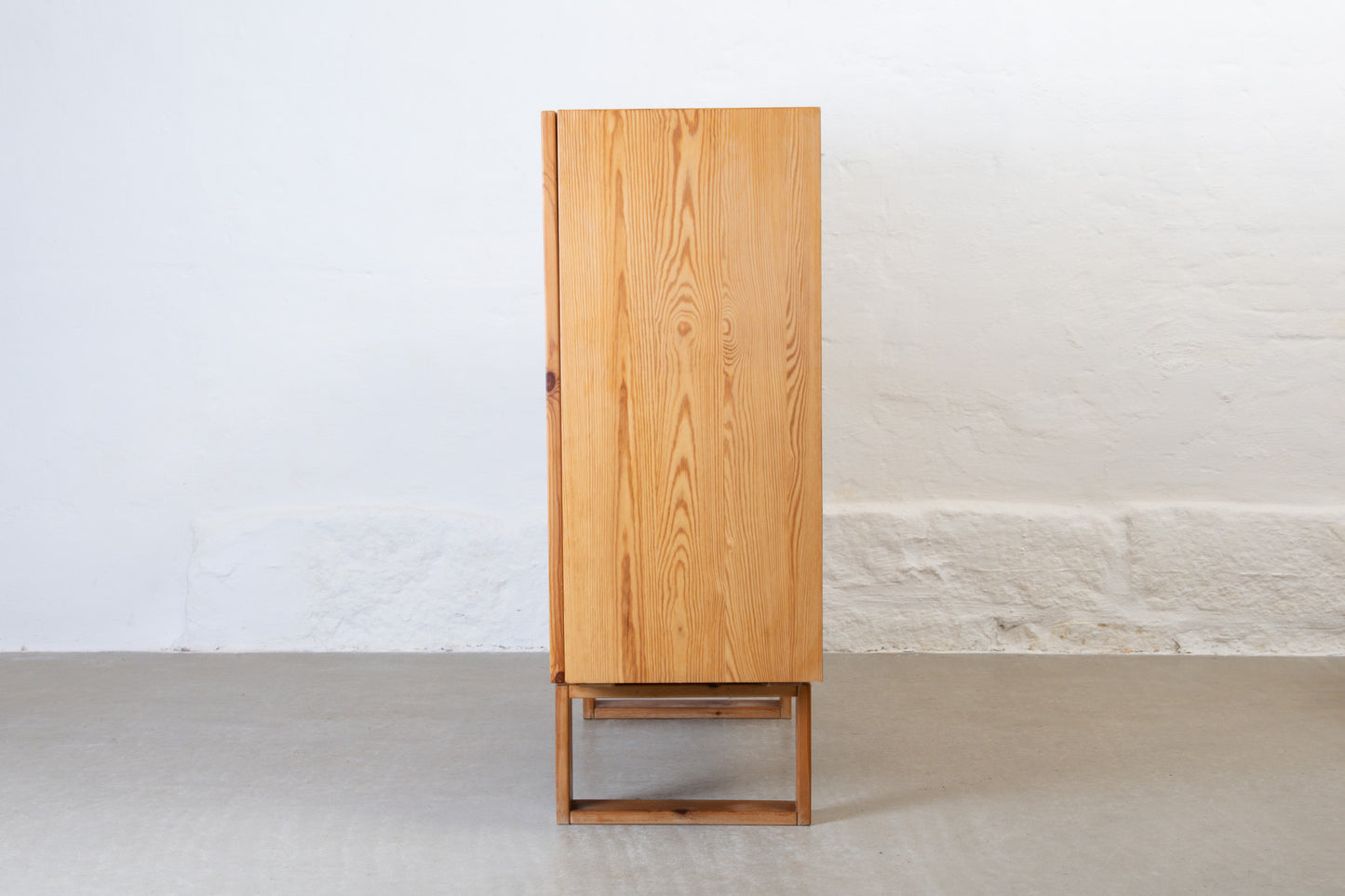 1970s pine storage cabinet