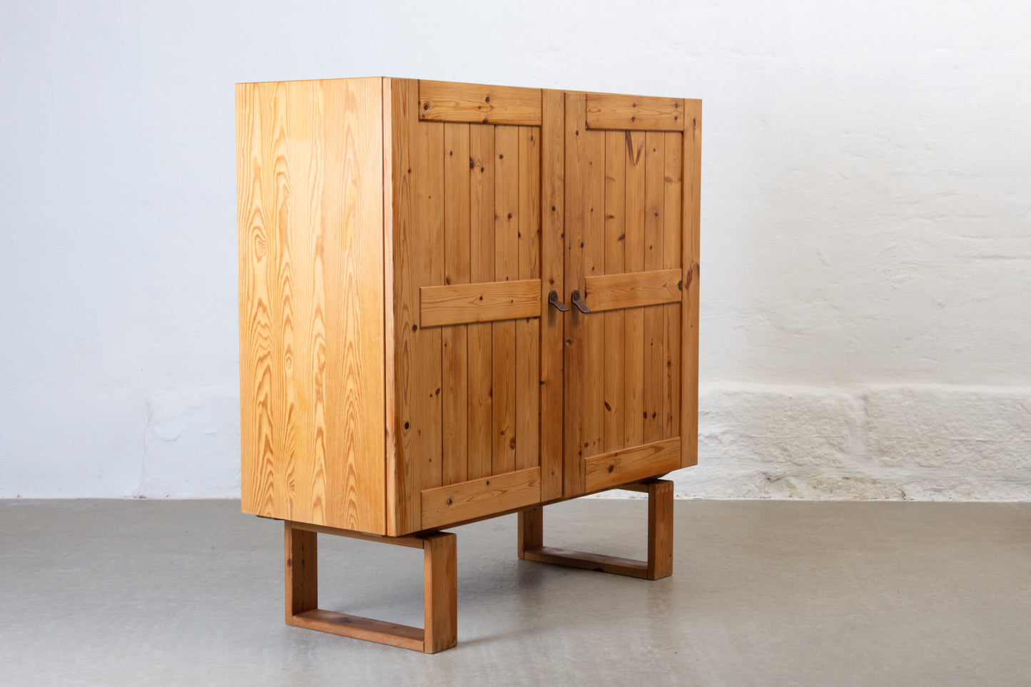 1970s pine storage cabinet