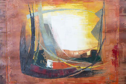 Oil painting by Roald Hansen - 88W x 78H cm