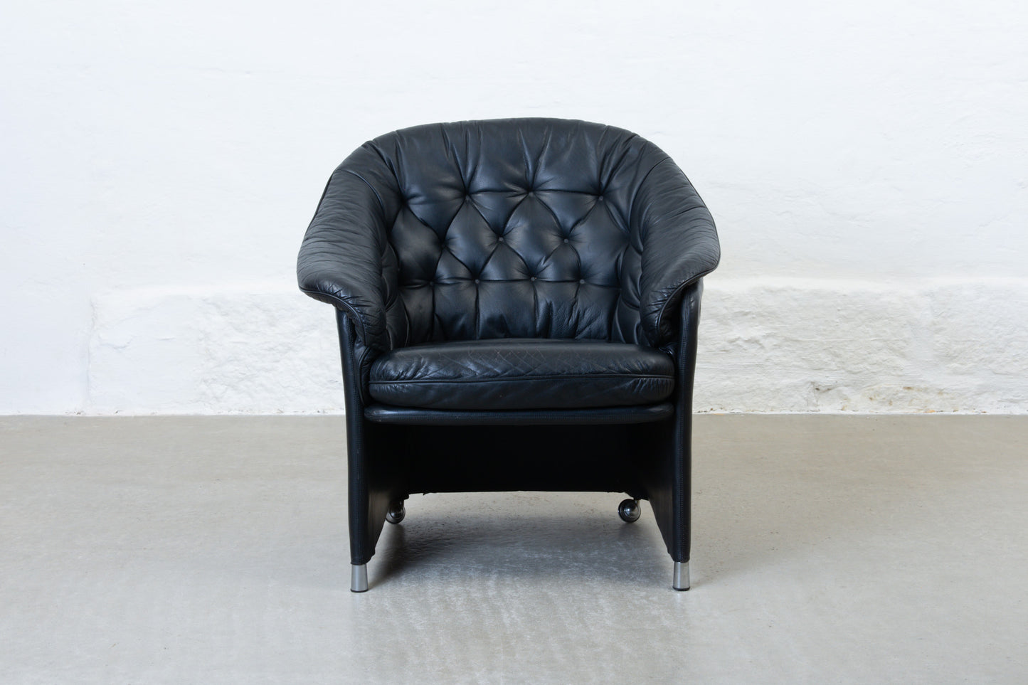 1970s leather occasional chair by Göte Möbler