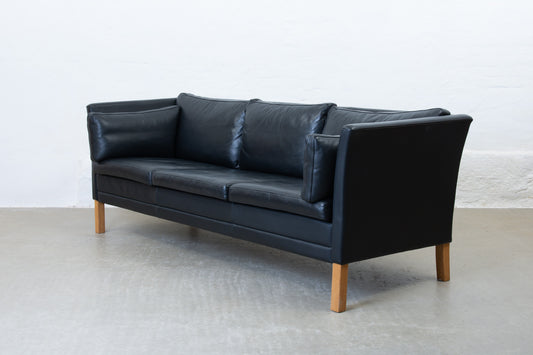 1990s three seat leather sofa by Skipper Møbler
